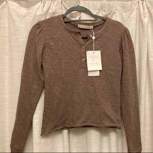 Long sleeve henley t-shirt